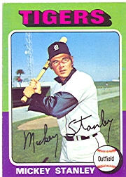 1975 Topps Mini Baseball Cards      141     Mickey Stanley